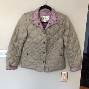 EDDIE BAUER Vintage Brown & Mauve Quilted 550 Goose Down Winter Coat Size XSP